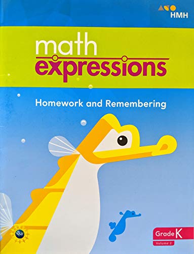 Stock image for Math Expressions, Homework and Remembering, Grade K Volume 2, 9781328743930, 1328743934 for sale by OwlsBooks