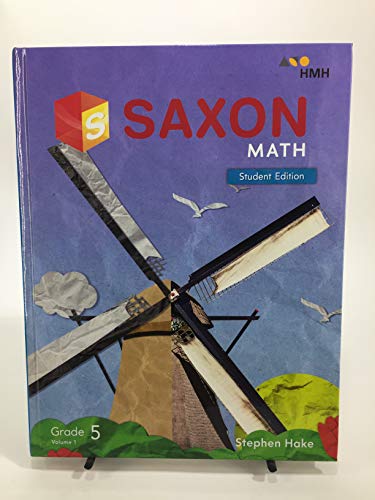 Stock image for Saxon Math Student Edition Book Grade 5 Volume 1 HMH for sale by Fourstar Books