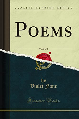 Stock image for Poems, Vol 2 of 2 Classic Reprint for sale by PBShop.store US