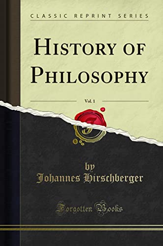 9781330261781: History of Philosophy, Vol. 1 (Classic Reprint)