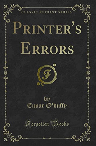 Beispielbild fr Printer's Errors Classic Reprint zum Verkauf von PBShop.store US