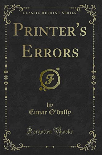 Image result for Eimar O'Duffy, Printer's Errors,