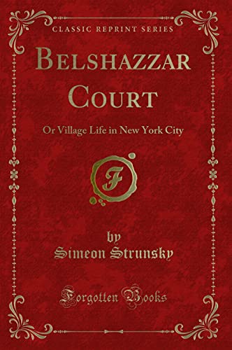 Stock image for Belshazzar Court Or Village Life in New York City Classic Reprint for sale by PBShop.store US