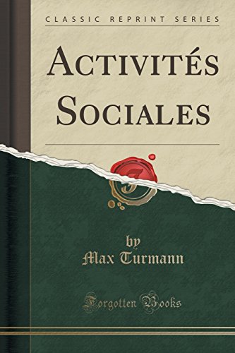 Stock image for Activit s Sociales (Classic Reprint) for sale by Forgotten Books