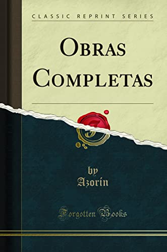 Stock image for Obras Completas Classic Reprint for sale by PBShop.store US