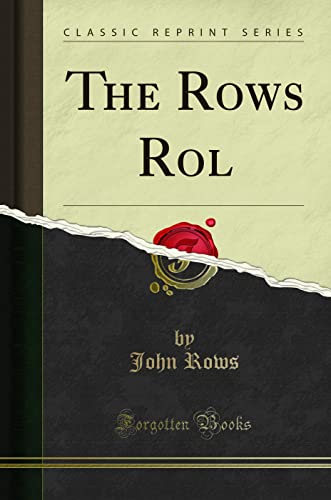 Imagen de archivo de The Rows Rol Classic Reprint a la venta por PBShop.store US