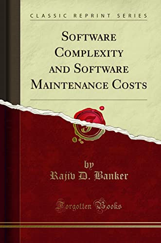 Stock image for Software Complexity and Software Maintenance Costs Classic Reprint for sale by PBShop.store US