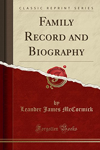 9781333130039: Family Record and Biography (Classic Reprint)