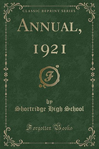 9781333174095: Annual, 1921 (Classic Reprint)