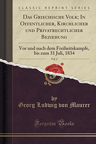 Stock image for Das Griechische Volk (Classic Reprint) for sale by Forgotten Books