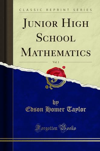 Stock image for Junior High School Mathematics, Vol 1 Classic Reprint for sale by PBShop.store US