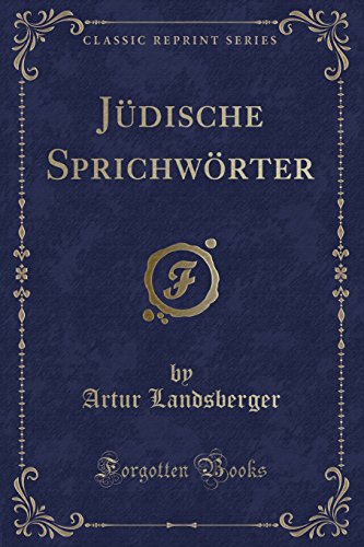 Stock image for Jdische Sprichwrter Classic Reprint for sale by PBShop.store US