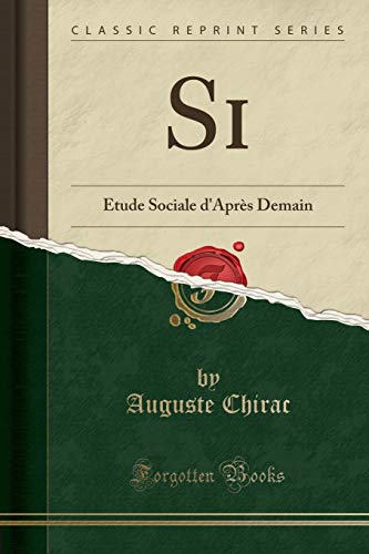 Beispielbild fr Si tude Sociale d'Aprs Demain Classic Reprint zum Verkauf von PBShop.store US