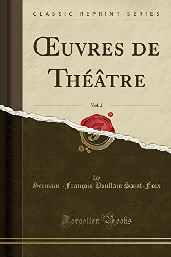 Stock image for uvres de Thtre, Vol 2 Classic Reprint for sale by PBShop.store US