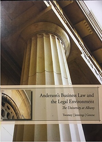 Stock image for ACP ANDERSONS BUSINESS LAW & LEGAL ENVIRONMENT for sale by ThriftBooks-Atlanta