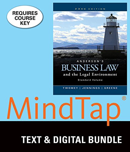 Stock image for Bundle: Anderson's Business Law and the Legal Environment, Standard Volume, Loose-Leaf Version, 23rd + MindTap Business Law, 2 terms (12 months) Printed Access Card for sale by Textbooks_Source