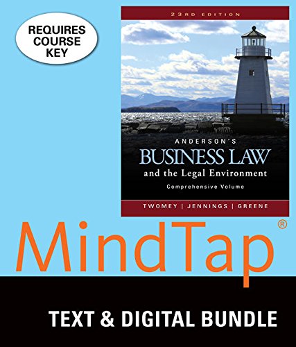 Stock image for Bundle: Anderson?s Business Law and the Legal Environment, Comprehensive Volume, Loose-leaf Version, 23rd + MindTap Business Law, 1 term (6 months) Printed Access Card for sale by SGS Trading Inc