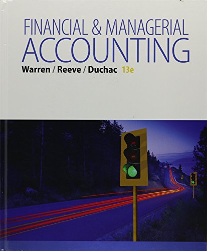 Imagen de archivo de Bundle: Financial Managerial Accounting, 13th + Working Papers, Volume 1, Chapters 1-15 for Warren/Reeve/Duchacs Corporate Financial Accounting, . 13th + CengageNOWv2, 2 terms Access Code a la venta por BombBooks