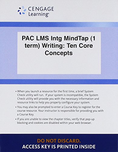 Stock image for LMS Integrated MindTap English, 1 term (6 months) Printed Access Card for Yagelski's Writing: Ten Core Concepts, 2nd for sale by Textbooks_Source