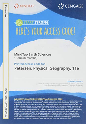 Beispielbild fr MindTap Earth Sciences, 1 term (6 months) Printed Access Card for Petersen/Sack/Gabler's Physical Geography, 11th zum Verkauf von Textbooks_Source