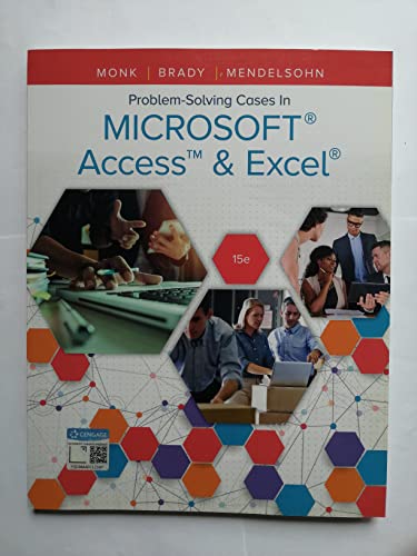 Stock image for Problem Solving Cases in Microsoft Access and Excel for sale by Better World Books