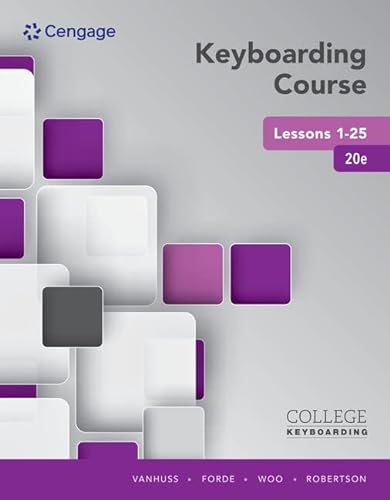 Beispielbild fr Keyboarding Course Lessons 1-25 zum Verkauf von BooksRun