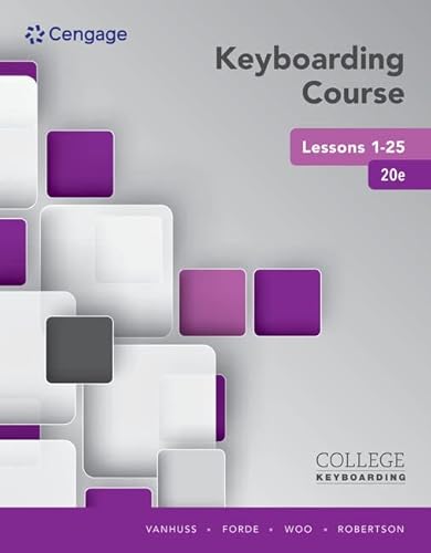 Imagen de archivo de Keyboarding Course Lessons 1-25 a la venta por BooksRun