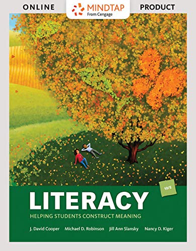 Stock image for MindTap Education, 1 term (6 months) Printed Access Card for Cooper/Robinson/Slansky/Kigerâ  s Literacy: Helping Students Construct Meaning, 10th for sale by BooksRun
