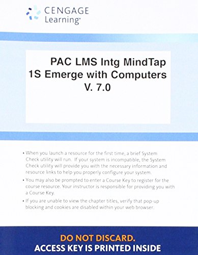 Stock image for LMS Integrated MindTap Computing, 1 term (6 months) Printed Access Card for Baldauf/Amer's Emerge with Computers v. 7.0 for sale by SecondSale