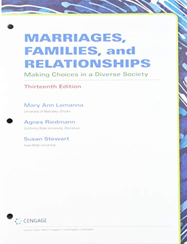 Stock image for Marriages, Families, and Relationships: Making Choices in a Diverse Society, Loose-Leaf Version for sale by Wizard Books