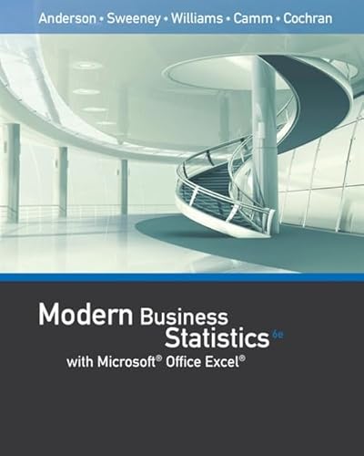 Imagen de archivo de Modern Business Statistics with MicrosoftOffice Excel (with XLSTAT Education Edition Printed AccessCard) a la venta por Zoom Books Company