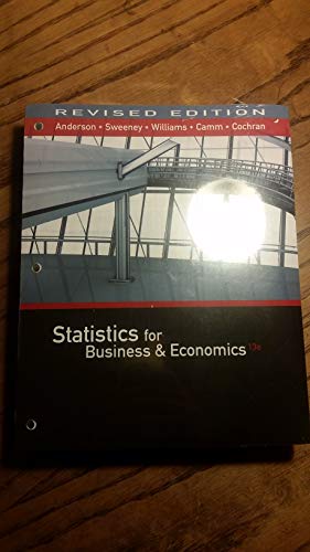 Imagen de archivo de Statistics for Business & Economics, Revised, Loose-leaf Version a la venta por HPB-Red