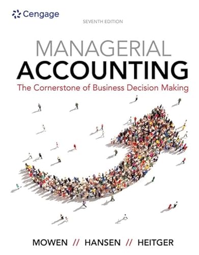 Beispielbild fr Managerial Accounting: The Cornerstone of Business Decision Making zum Verkauf von Blue Vase Books