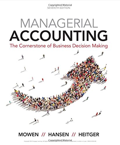 Beispielbild fr Managerial Accounting: The Cornerstone of Business Decision-Making, Loose-Leaf Version zum Verkauf von SecondSale