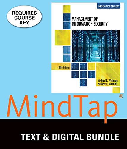 Immagine dell'editore per Management of Information Security, 5th LMS Integrated for Computing, () Whitman, Michael E. and Mattord, Herbert J. venduto da College Campus