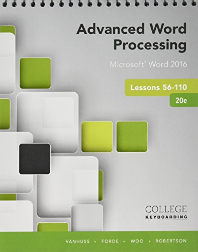 Imagen de archivo de Bundle: Advanced Word Processing Lessons 56-110, Microsoft Word 2016, 20th Edition + Keyboarding in SAM 365 & 2016 with MindTap Reader, 55 Lessons, 1 term (6 months), Printed Access Card a la venta por Textbooks_Source