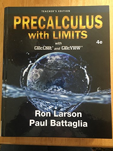 Imagen de archivo de Precalculus With Limits 4e (Teachers Edition) a la venta por Fourstar Books