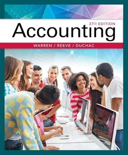 Stock image for Working Papers, Chapters 1-17 for Warren/Reeve/Duchacs Accounting, 27th and Financial Accounting, 15th for sale by Goodbookscafe