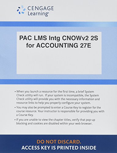 Imagen de archivo de LMS Integrated CengageNOWv2, 2 terms Printed Access Card for Warren/Reeve/Duchac's Accounting, 27th a la venta por SecondSale