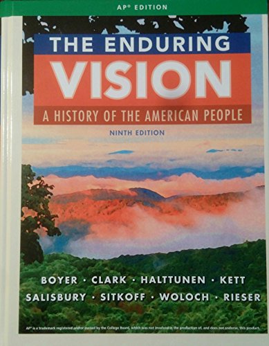 Imagen de archivo de ENDURING VISION,ADVANCED PLACEMENT ED. a la venta por Booksavers of MD