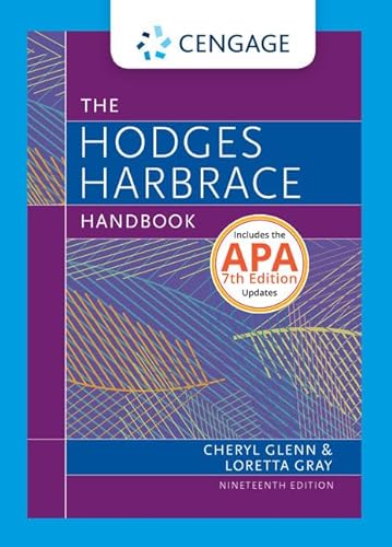 Stock image for Hodges Harbrace Handbook, 2016 MLA Update for sale by BooksRun