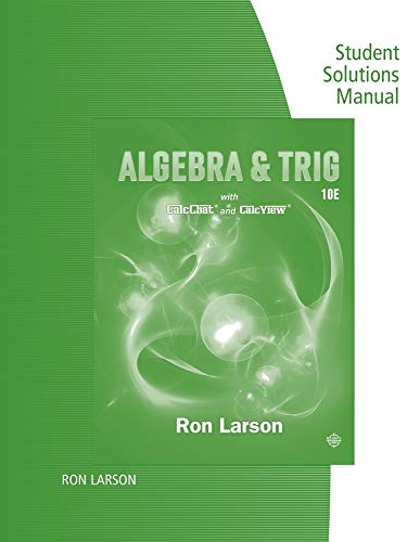 Stock image for Study Guide with Student Solutions Manual for Larson's Algebra Trigonometry, 10th for sale by Wizard Books
