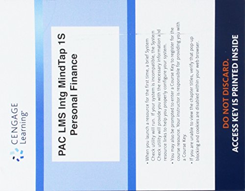 Imagen de archivo de LMS Integrated for MindTap Finance, 1 term (6 months) Printed Access Card for Garman/Forgue's Personal Finance, 13th a la venta por Bulrushed Books