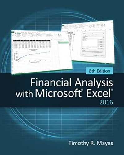 9781337298049: Financial Analysis with Microsoft Excel 2016,