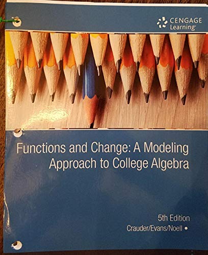 Imagen de archivo de Functions and Change: A Modeling Approach to College Algebr a la venta por HPB-Red