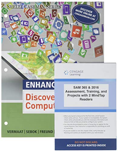 Stock image for Bundle: Enhanced Discovering Computers �2017, Loose-leaf Version + LMS Integrated SAM 365 & 2016 Assessments, Trainings, and Projects with 2 MindTap Reader Printed Access Card for sale by One Planet Books