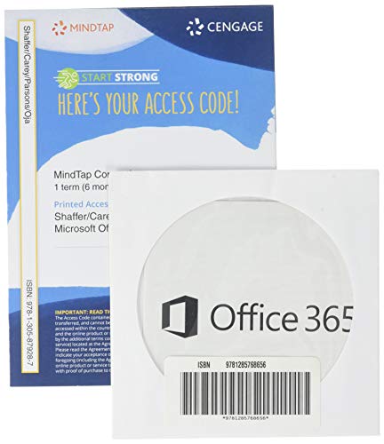 Beispielbild fr Bundle: MindTap Computing, 1 term (6 months) Printed Access Card for Carey/DesJardins/Oja/Parsons/Pinard/Romer/Ruffolo/Shaffer/Shellman/Vodnik's New . + Microsoft Office 365 180-Day Trial, 1 ter zum Verkauf von SecondSale