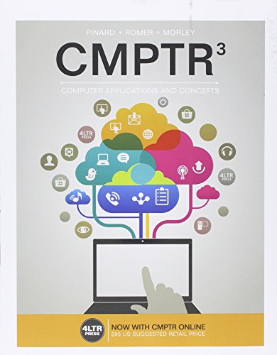 Stock image for Bundle: CMPTR, 3rd + CMPTR Online, 1 term (6 months) Printed Access Card + LMS Integrated SAM 365 & 2016 Assessments, Trainings, and Projects with 1 MindTap Reader Printed Access Card for sale by HPB-Red