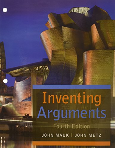 Stock image for Bundle: Inventing Arguments, Loose-Leaf Version, 4th + 2016 MLA Update Card + MindTap English, 1 term (6 months) Printed Access Card [Loose Leaf] Mauk, John and Metz, John for sale by Textbookplaza