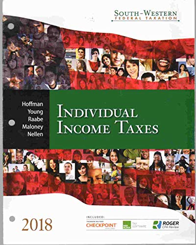 Beispielbild fr SOUTH-WESTERN FEDERAL TAXATION 2018 Individual Income Taxes, Loose-Leaf Version W/ Access zum Verkauf von BooksRun